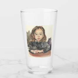 Portret van Marie (Cute Young Girl) Glas