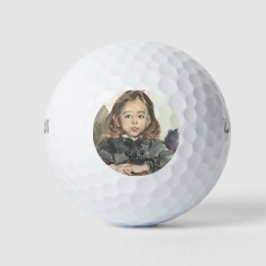 Portret van Marie (Cute Young Girl) Golfballen
