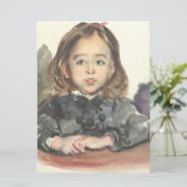 Portret van Marie (Cute Young Girl) Kaart (Staand voorkant)