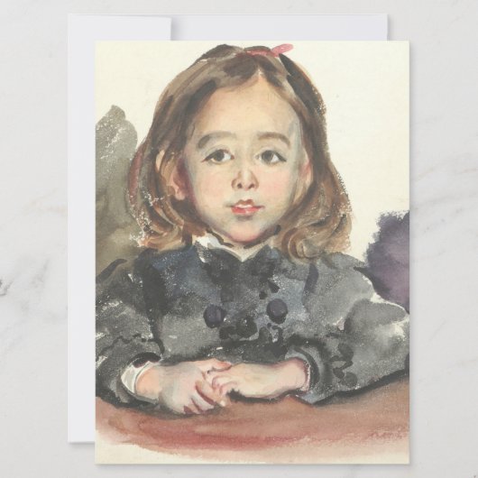 Portret van Marie (Cute Young Girl) Kaart (Voorkant)