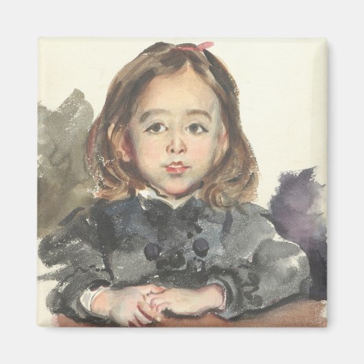 Portret van Marie (Cute Young Girl) Magneet (Voorkant)