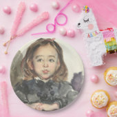 Portret van Marie (Cute Young Girl) Papieren Bordje (Feest)