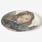 Portret van Marie (Cute Young Girl) Papieren Bordje (Gekanteld)