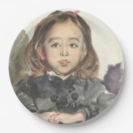 Portret van Marie (Cute Young Girl) Papieren Bordje
