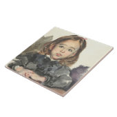 Portret van Marie (Cute Young Girl) Tegeltje (Zijkant)