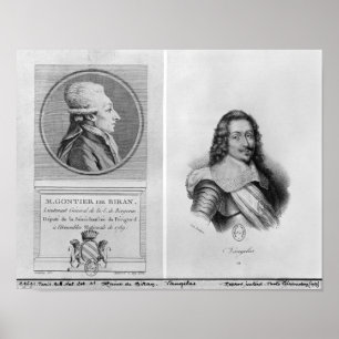 Portret van Marie Francois Gontier de Biran Poster