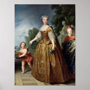 Portret van Marie Leczinska na 1725 Poster