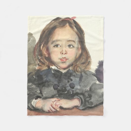 Portret van Marie (Schattig Jong Meisje) Fleece Deken (Voorkant)