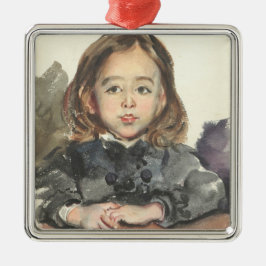 Portret van Marie (Schattig Jong Meisje) Metalen Ornament