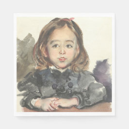 Portret van Marie (Schattig Jong Meisje) Servet