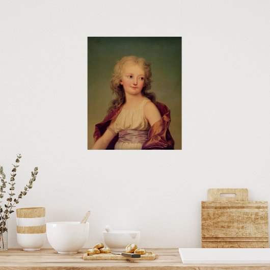 Portret van Marie-Therese Charlotte van Frankrijk Poster (Keuken)