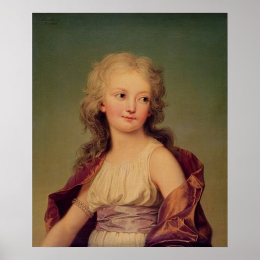 Portret van Marie-Therese Charlotte van Frankrijk Poster (Voorkant)