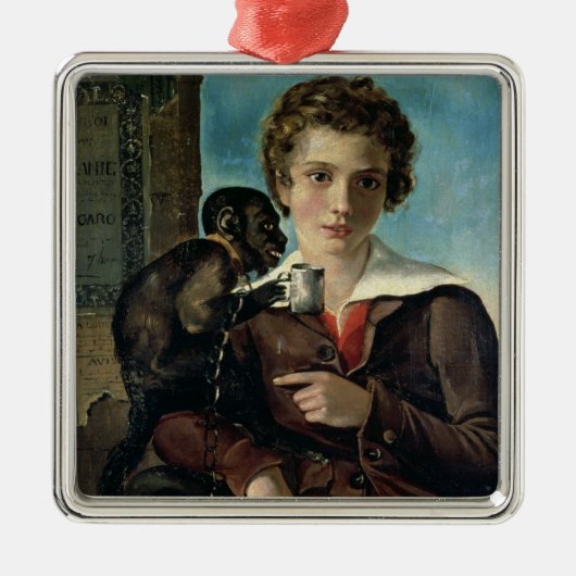 Portret van Marius Petipa in Ballet Metalen Ornament (Voorkant)