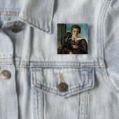 Portret van Marius Petipa in Ballet Vierkante Button 5,1 Cm (In situ)