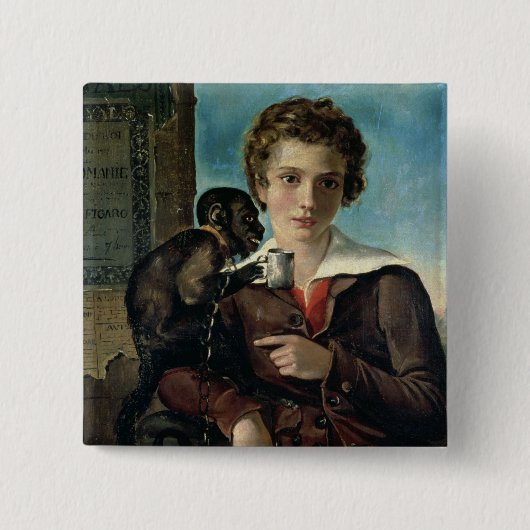 Portret van Marius Petipa in Ballet Vierkante Button 5,1 Cm (Voorkant)