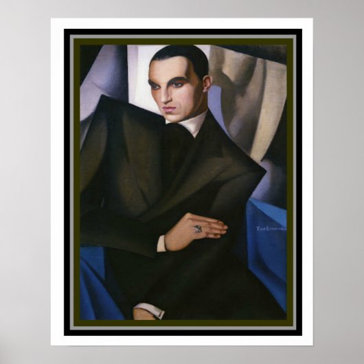 Portret van Marquis Sommi, door Tamara de Lempicka Poster (Voorkant)