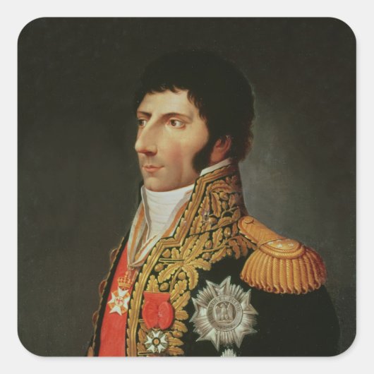Portret van Marshal Charles Jean Bernadotte Vierkante Sticker (Voorkant)