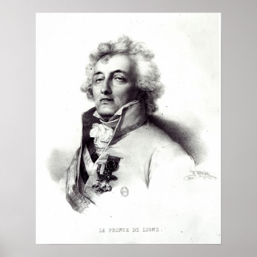 Portret van Marshal Charles-Joseph Prince Poster (Voorkant)