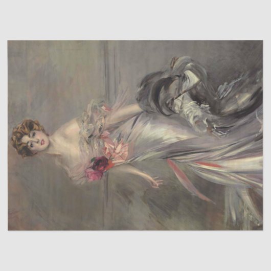 Portret van Martha Regnier door Giovanni Boldini Tissuepapier (Voorkant)