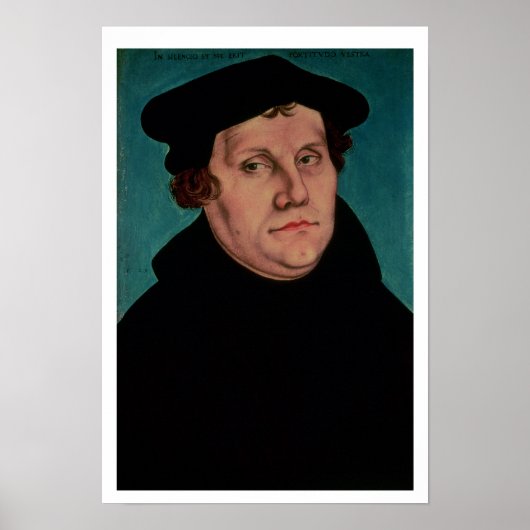Portret van Martin Luther, 1529 Poster (Voorkant)
