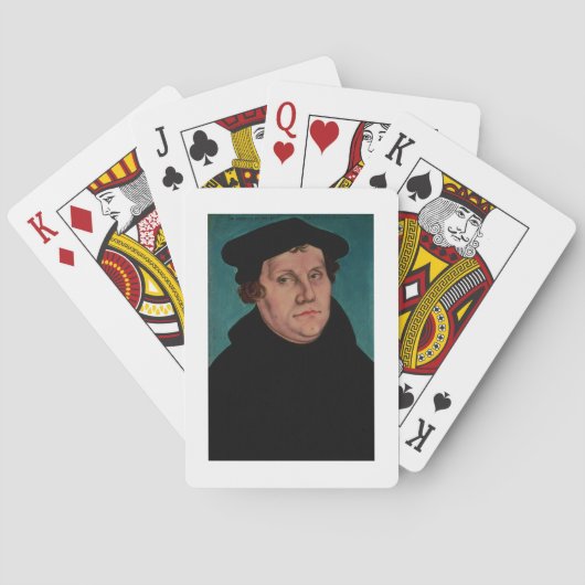 Portret van Martin Luther, 1529 Speelkaarten (Achterkant)