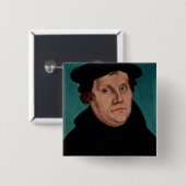 Portret van Martin Luther, 1529 Vierkante Button 5,1 Cm (Voorkant /achterkant)