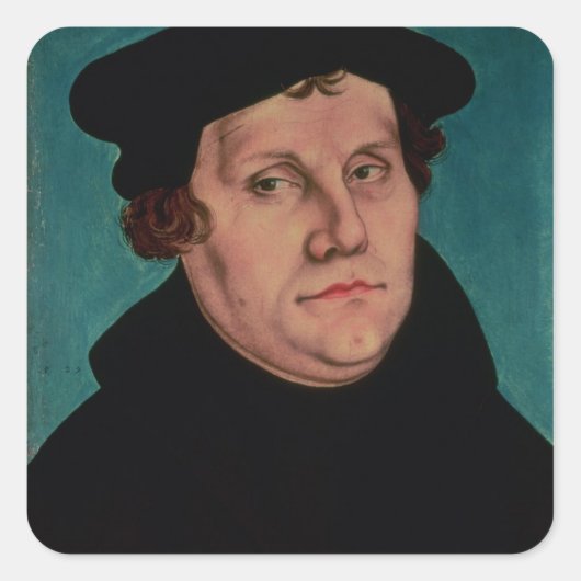 Portret van Martin Luther, 1529 Vierkante Sticker (Voorkant)