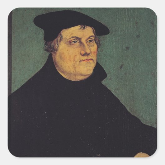Portret van Martin Luther 1543 Vierkante Sticker (Voorkant)