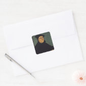 Portret van Martin Luther 1543 Vierkante Sticker (Envelop)
