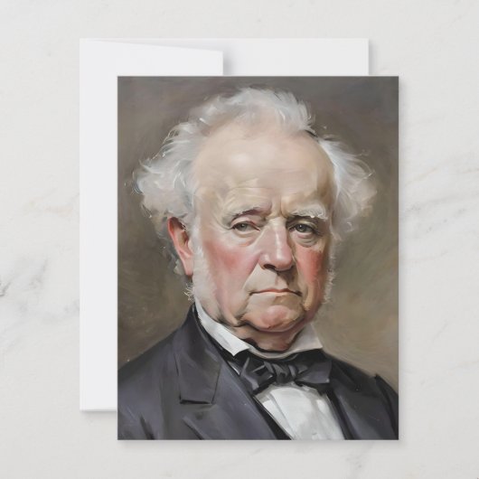 Portret van Martin van Buren Feestdagenkaart (Voorkant)