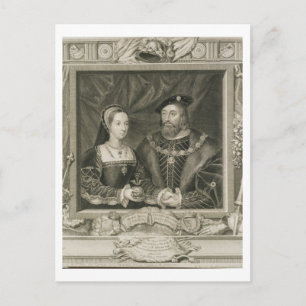 Portret van Mary (1496-1533) Queen of France, en Briefkaart