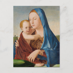 Portret van Mary Holding Baby Jesus Briefkaart