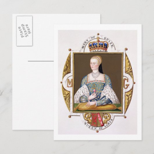 Portret van Mary of Guise (1515-60) koningin van S Briefkaart (Voorkant / Achterkant)