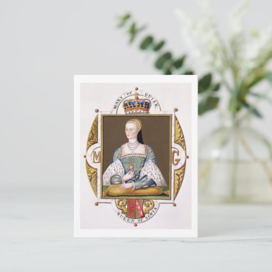 Portret van Mary of Guise (1515-60) koningin van S Briefkaart (Staand voorkant)