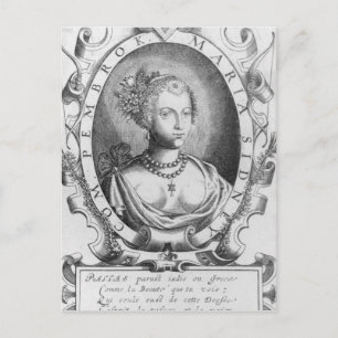 Portret van Mary Sidney, gravin van Pembroke Briefkaart
