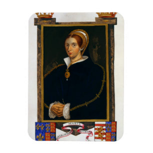 Portret van Mary Tudor uit 'Memoires of the Court' Magneet