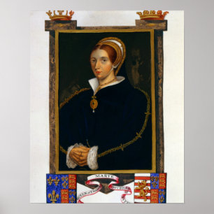 Portret van Mary Tudor uit 'Memoires of the Court' Poster