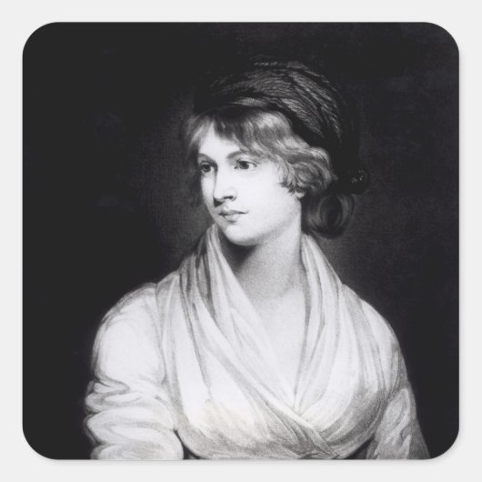 Portret van Mary Wollstonecraft Godwin Vierkante Sticker (Voorkant)