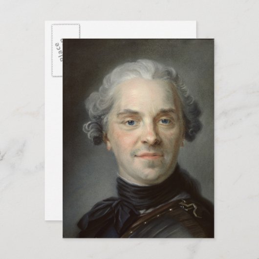 Portret van Maurice, Comte de Saxe 1747 Briefkaart (Voorkant / Achterkant)