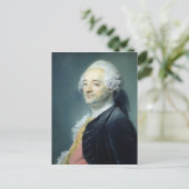 Portret van Maurice Quentin de la Tour, 1750 Briefkaart (Staand voorkant)