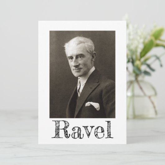 Portret van Maurice Ravel (c. 1925) Kaart (Staand voorkant)