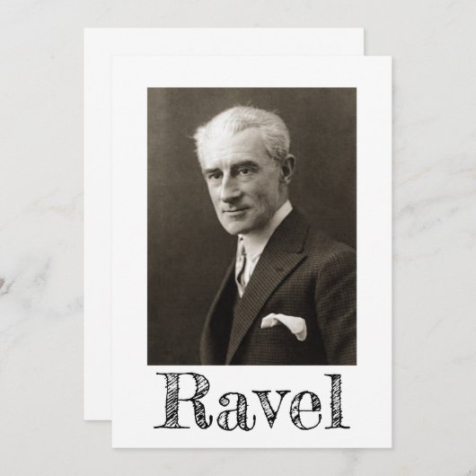 Portret van Maurice Ravel (c. 1925) Kaart (Voorkant / Achterkant)