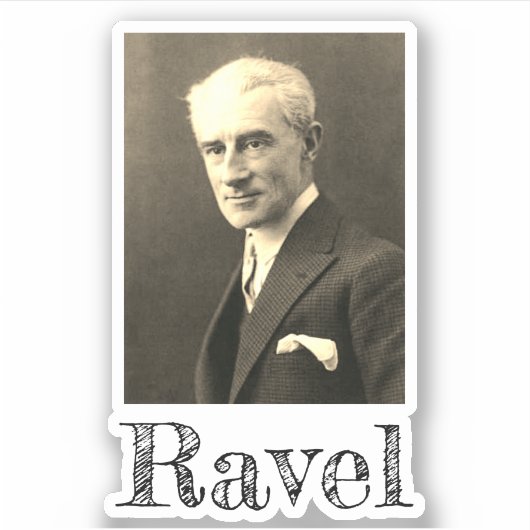 Portret van Maurice Ravel (c. 1925) Sticker (Voorkant)