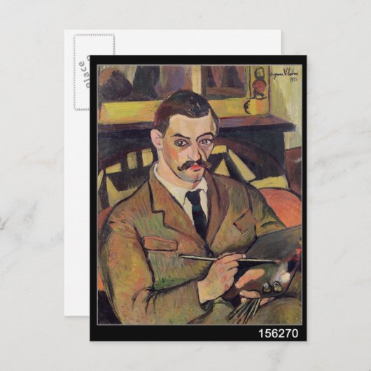 Portret van Maurice Utrillo 1921 Briefkaart (Voorkant / Achterkant)