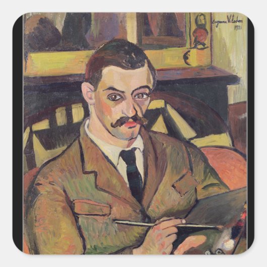 Portret van Maurice Utrillo 1921 Vierkante Sticker (Voorkant)
