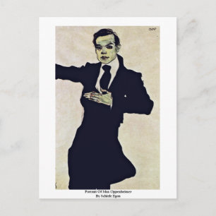 Portret van Max Oppenheimer door Schiele Egon Briefkaart