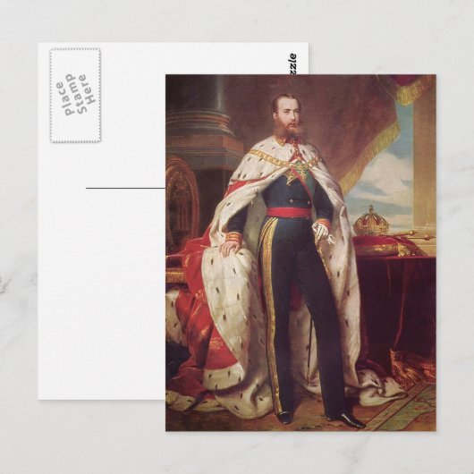 Portret van Maximilian door Franz Winterhalter Briefkaart (Voorkant / Achterkant)