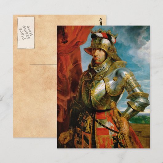Portret van Maximilian I Heilige Romeinse keizer R Briefkaart (Voorkant / Achterkant)