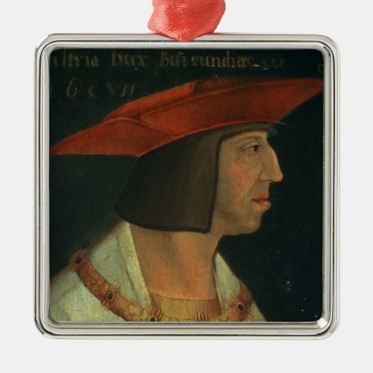 Portret van Maximillian I Metalen Ornament (Voorkant)