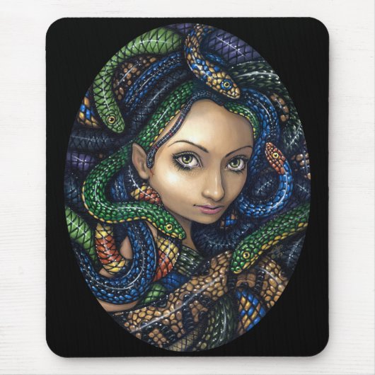 "Portret van Medusa" Mousepad Muismat (Voorkant)